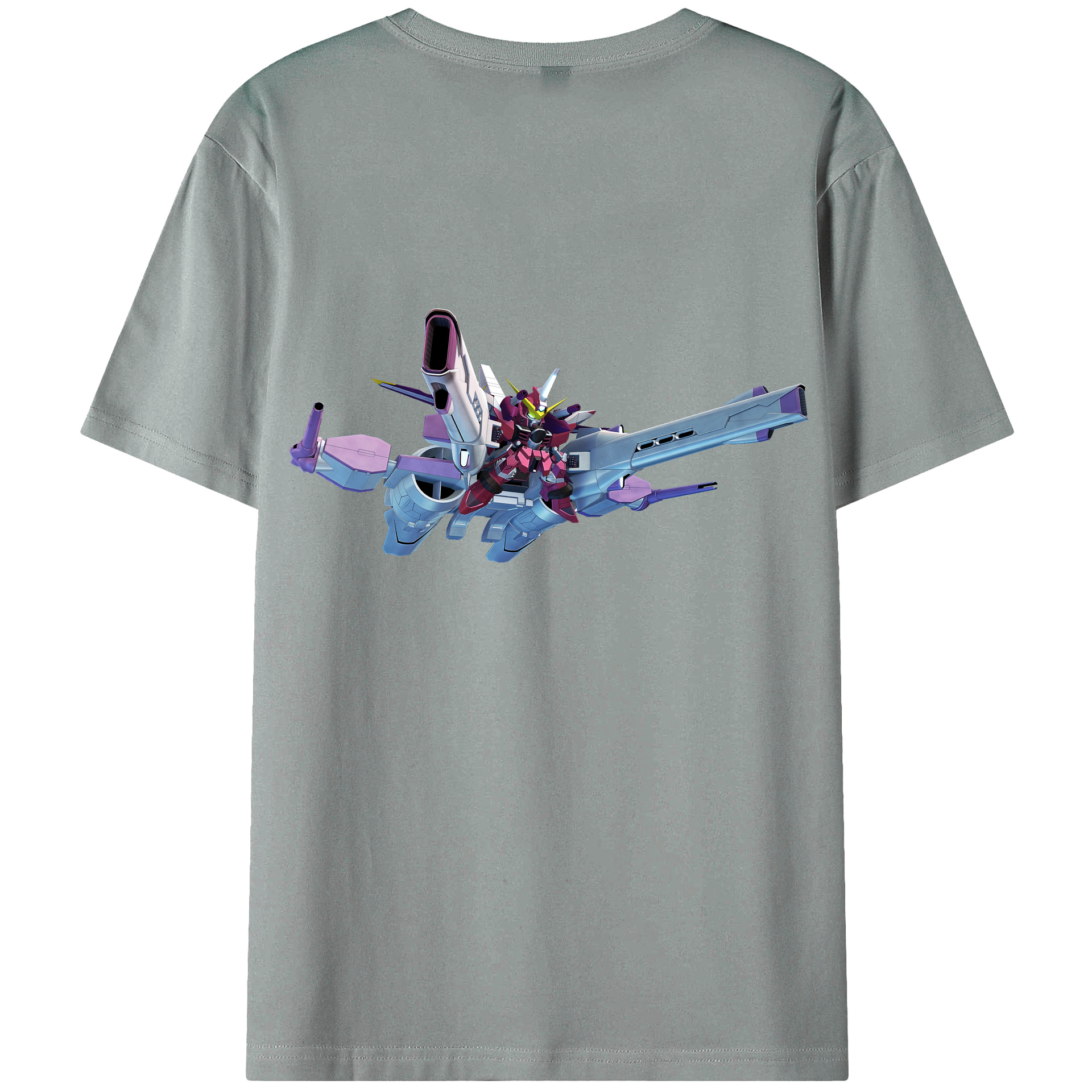 （画像用） 機動戦士ガンダム Mobile Suit Gundam 綿100％ メンズ半袖Tシャツ（バックプリント） 通気性
